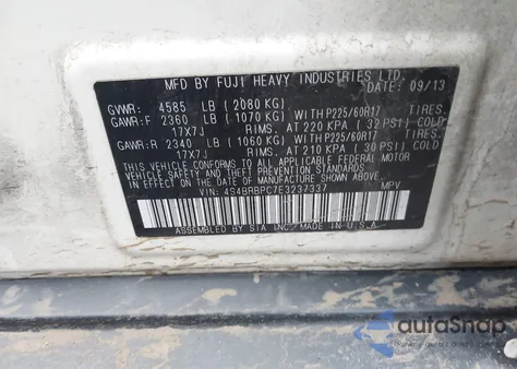 2014 Subaru Outback 2.5I Limited from USA, damaged, VIN 4S4BRBPC7E3237337